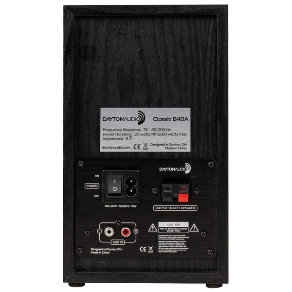 Main product image for Dayton Audio Classic B40A Powered Bluetooth Bookshelf Speaker Pair Black300-258